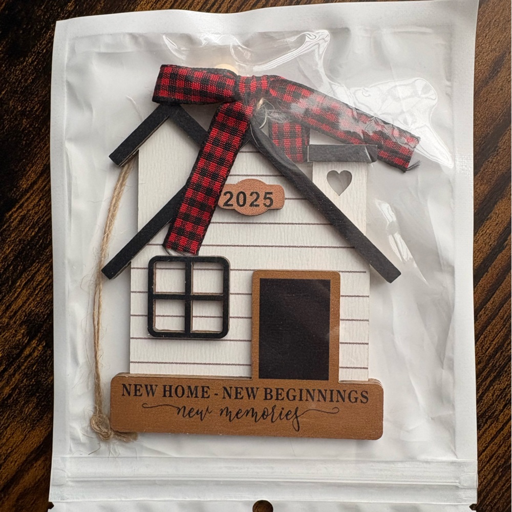Amazon Black and Red New Home Ornament 2025